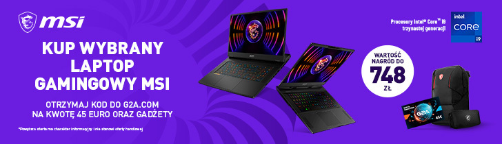 Obierz kod do G2A na 45 Euro oraz gadety MSI