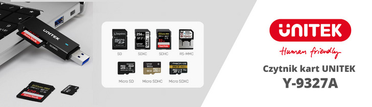 Czytnik kart SD oraz microSD - UNITEK Y-9327A