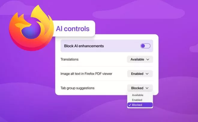Firefox 148 bez sztucznej inteligencji - „AI kill switch”