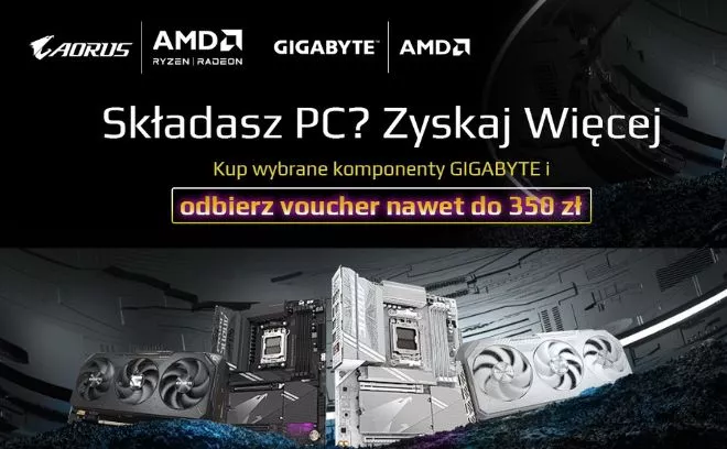 Składasz PC? Zyskaj więcej. Kup wybrane komponenty GIGABYTE i odbierz voucher nawet do 350 zł