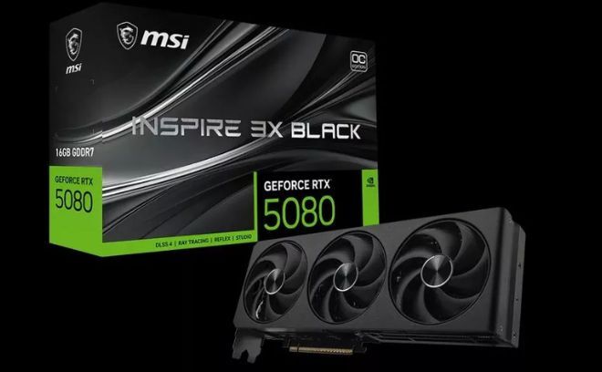 MSI po cichu wprowadza GeForce RTX 5080 INSPIRE 3X OC BLACK