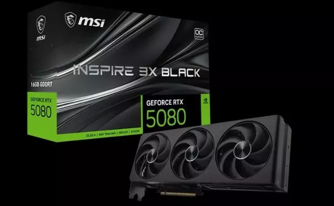 MSI po cichu wprowadza GeForce RTX 5080 INSPIRE 3X OC BLACK