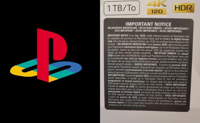 Sony ostrzega na pudełkach PS5: od 2028 roku koniec nowych gier na płytach