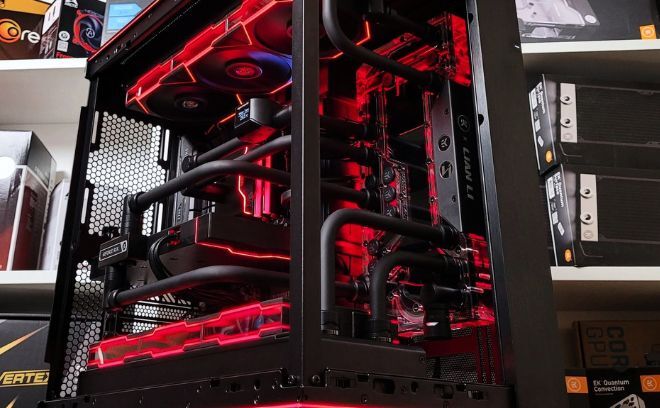 Chłodzenie wodne custom loop w obudowie Lian Li EVO - projekt "Red Devil"