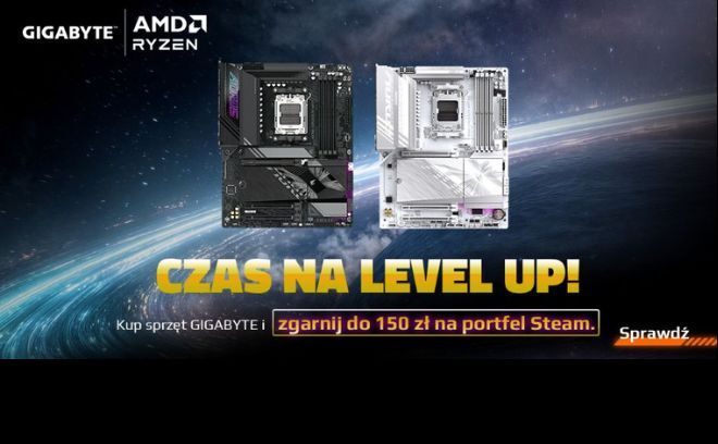 Kup sprzęt GIGABYTE! Zgarnij do 150 zł na portfel Steam