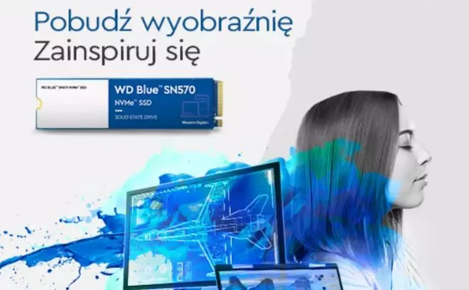Pobudź wyobraźnię z WD Blue SN570 SSD NVMe