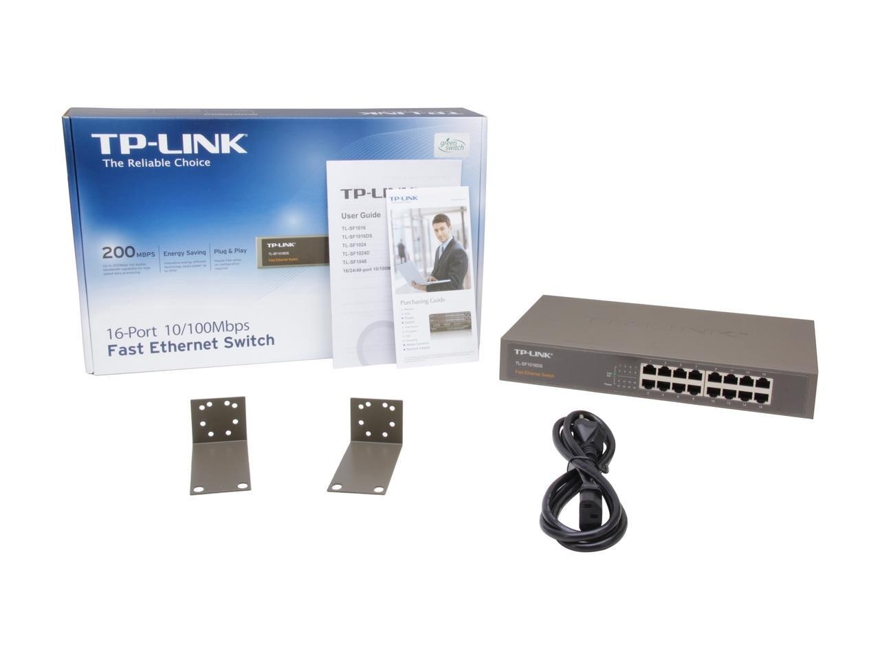 TP-Link TL-SF1016DS Switch Rack 16x10/100Mbps
