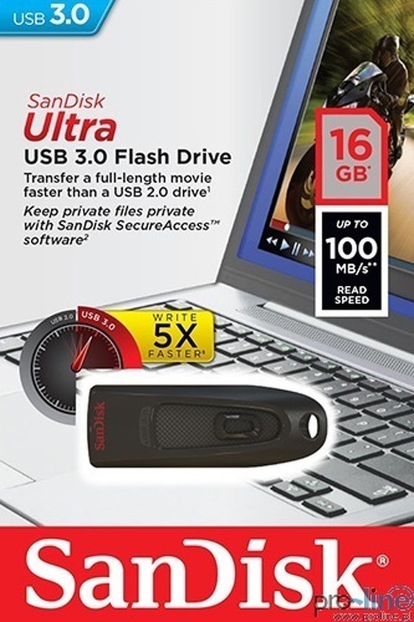 Zdjęcie produktu: Pendrive SanDisk Ultra 32GB Flash Drive USB 3.0 (SDCZ48-032G-U46)