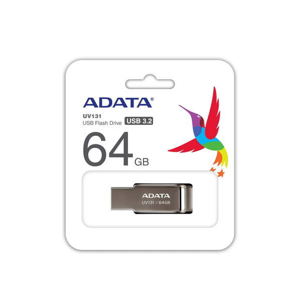 Zdjęcie produktu: Pendrive Adata DashDrive UV131 64GB USB3.0 Szary Aluminium