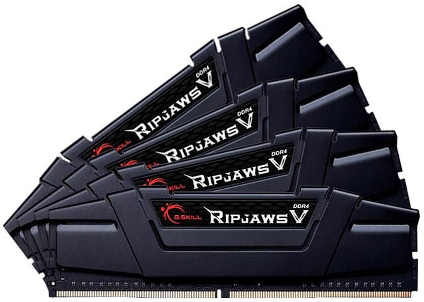 Zdjęcie produktu: Pamięć G.Skill RipjawsV DDR4 32GB (4x8GB) 3200MHz 16 rev2 XMP2 Black [F4-3200C16Q-32GVKB]