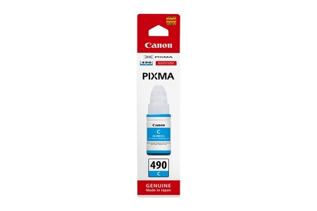 Miniatura produktu: Butelka z tuszem Canon GI-490C Cyan 0664C001 Miniatura produktu: Butelka z tuszem Canon GI-490C Cyan 0664C001