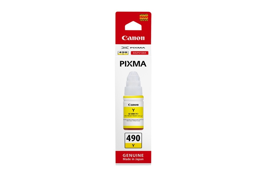 Butelka z tuszem Canon GI-490Y Yellow 0666C001