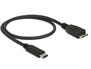 Miniatura zdjęcia: Delock 83676 kabel USB Type-C (M)-Micro BM 50cm 3.1 Czarny