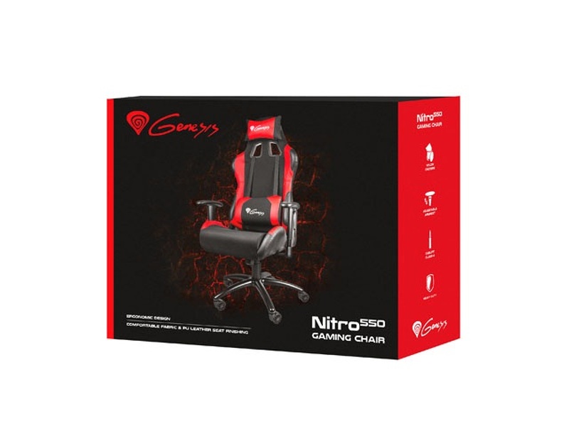 Zdjęcie produktu: Fotel gamingowy Genesis Nitro 550 Black-Red, NFG-0784