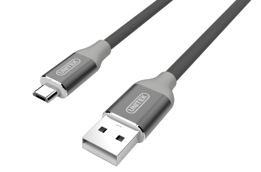 Zdjęcie produktu: Unitek Premium przewód USB-microUSB Nylon Gray (Y-C4026AGY)