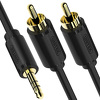 Miniatura zdjęcia: Unitek Przewód miniJack 3,5mm (M)- 2x RCA (M) GOLD 1,5m (Y-C938BK)