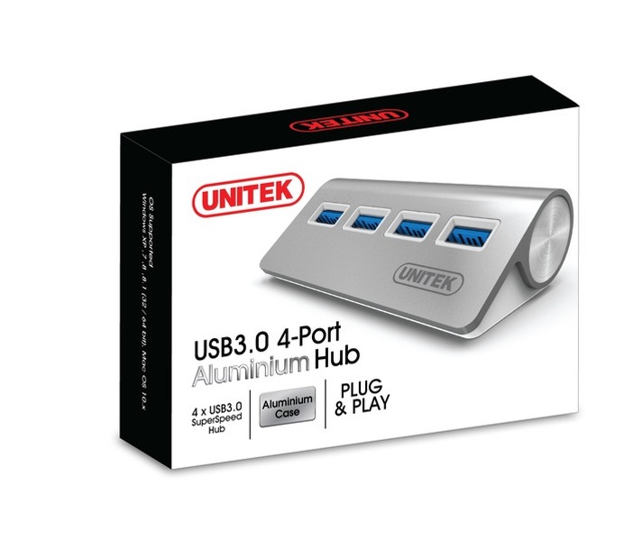 Zdjęcie produktu: Unitek HUB Aluminiowy 4x USB 3.0 (Y-3186) Zdjęcie produktu: Unitek HUB Aluminiowy 4x USB 3.0 (Y-3186)