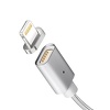Miniatura zdjęcia: Kabel magnetyczny Maclean MCE161, wtyk Lightning USB, srebrny, szybkie ładowanie