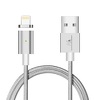 Miniatura zdjęcia: Kabel magnetyczny Maclean MCE161, wtyk Lightning USB, srebrny, szybkie ładowanie