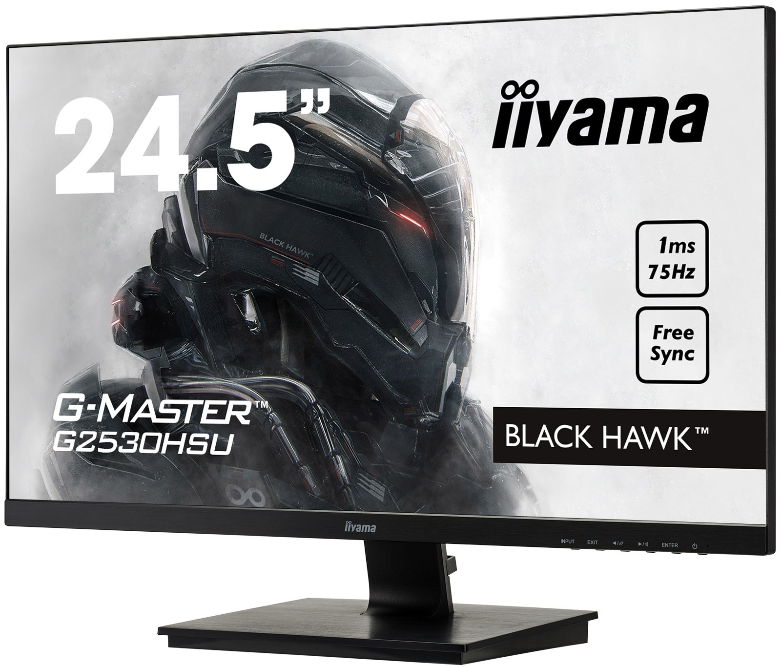 iiyama G-Master G2530HSU-B1 Black Hawk 24,5" FHD 1ms 75Hz FreeSync - z gwarancją iiyama 3 lata - zero martwych pikseli 30 dni