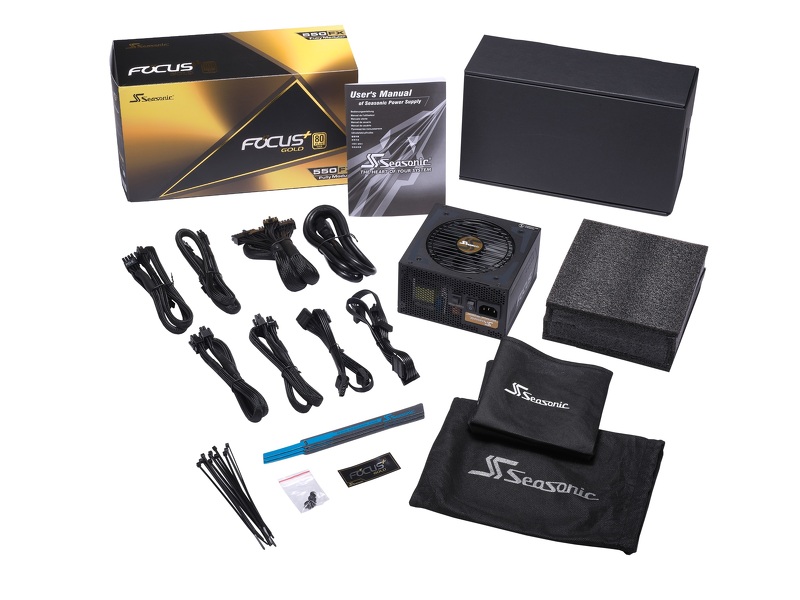 Zdjęcie produktu: Zasilacz Seasonic FOCUS Plus Gold 550 (SSR-550FX) 80Plus Gold 550W