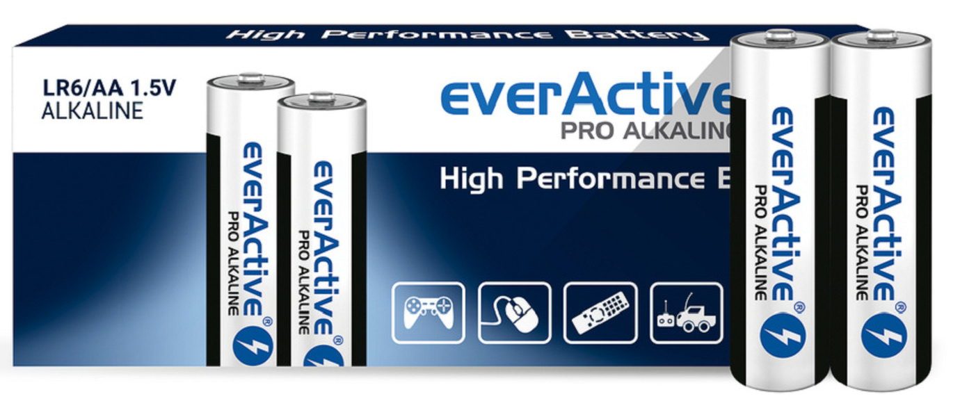 Zdjęcie produktu: everActive baterie alkaliczne Pro LR6 / AA (kartonik 10 szt)