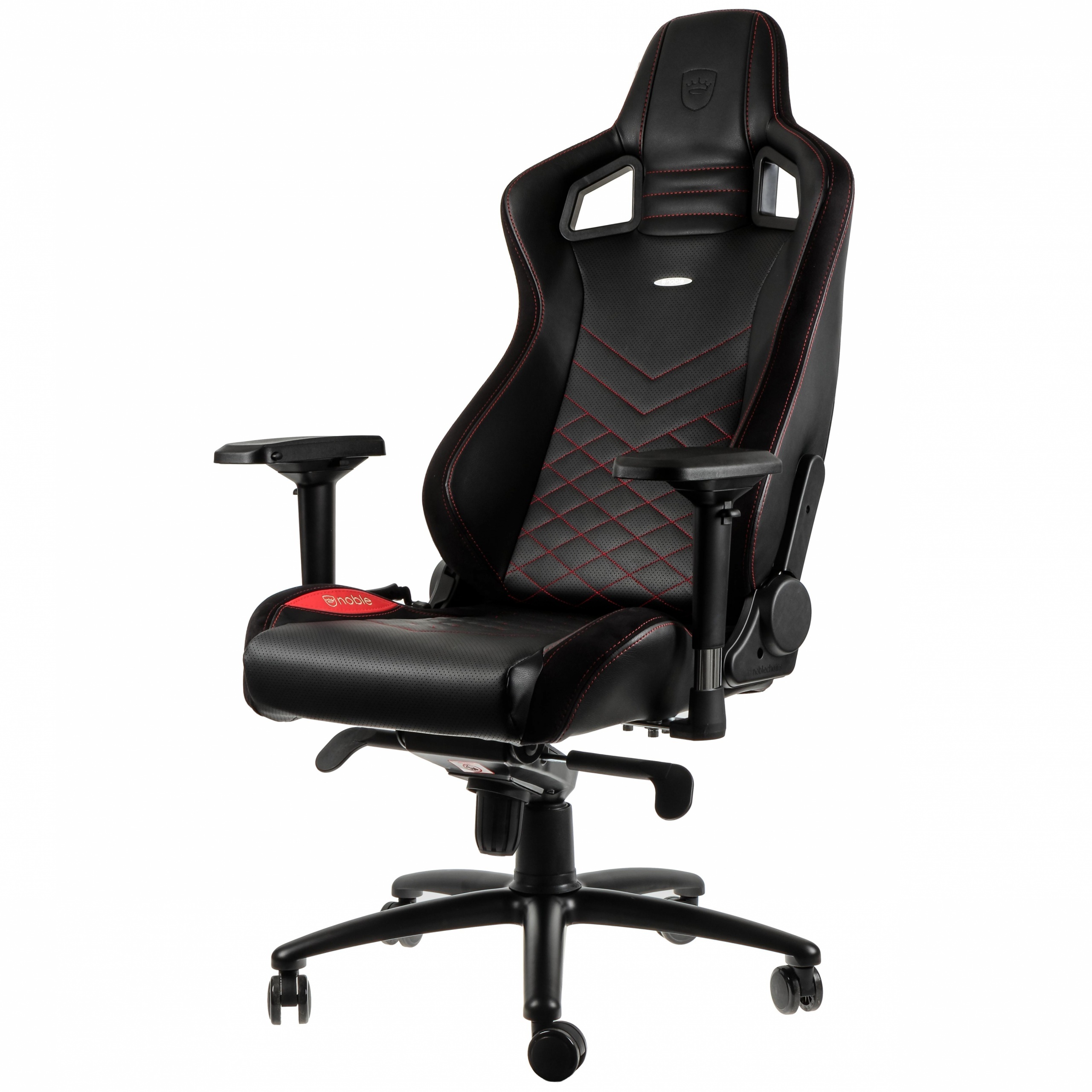 noblechairs EPIC, biały, czarne obszycie