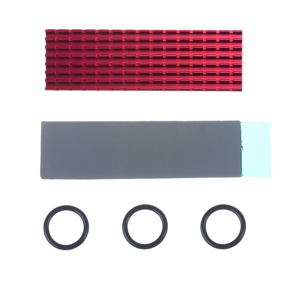 Gelid SubZero M.2 Red, czerwony radiator z termopadami na dyski M.2 (HS-M2-SSD-A-4)