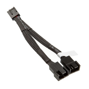 Miniatura produktu: EK-Cable rozgałęziacz zasilania wentylatora komputerowego Molex 4-pin PWM na 2 x Molex 4-pin PWM, czarny, 10cm