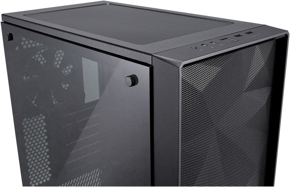 Obudowa do komputera Fractal Design Meshify C Dark TG (FD-CA-MESH-C-BKO-TG), czarna z oknem, hartowane szklo Obudowa do komputera Fractal Design Meshify C Dark TG (FD-CA-MESH-C-BKO-TG), czarna z oknem, hartowane szklo