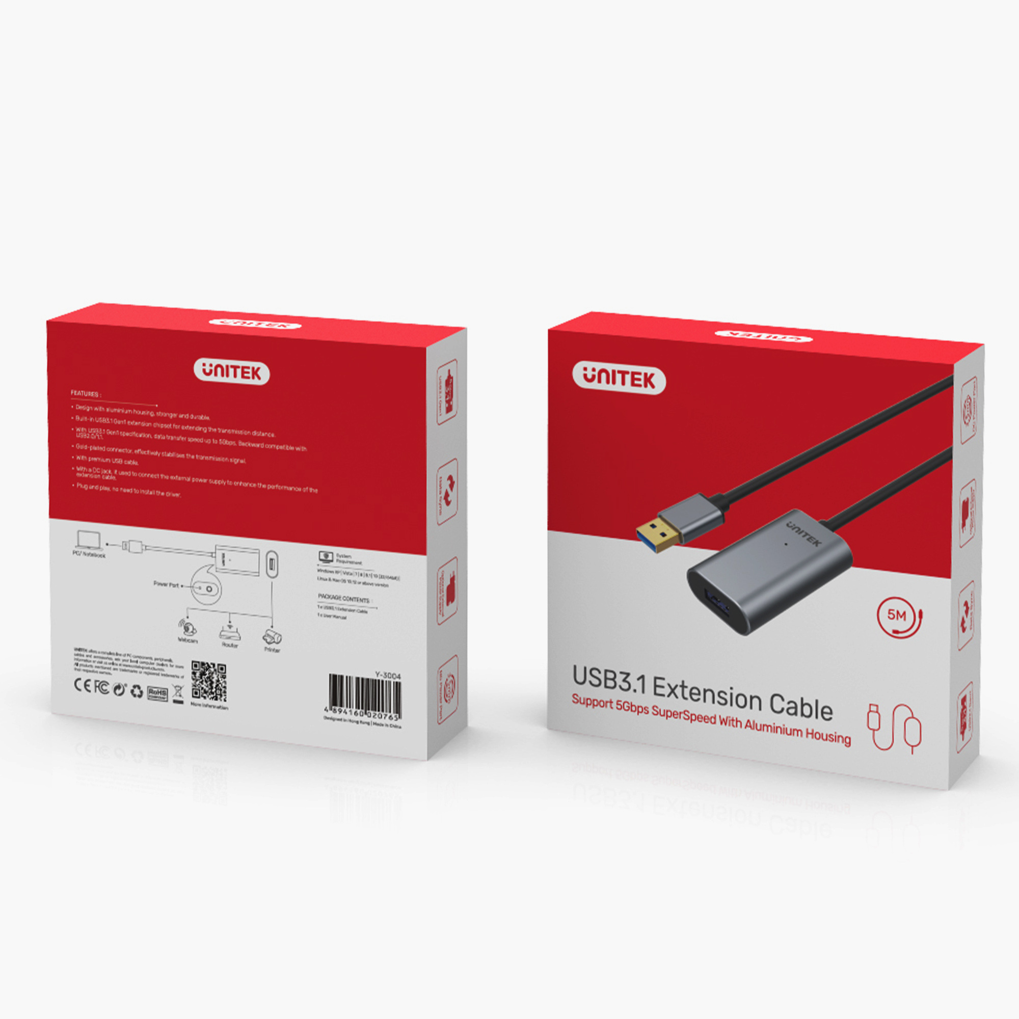 Unitek Wzmacniacz sygnału USB 3.0 5M Y-3004