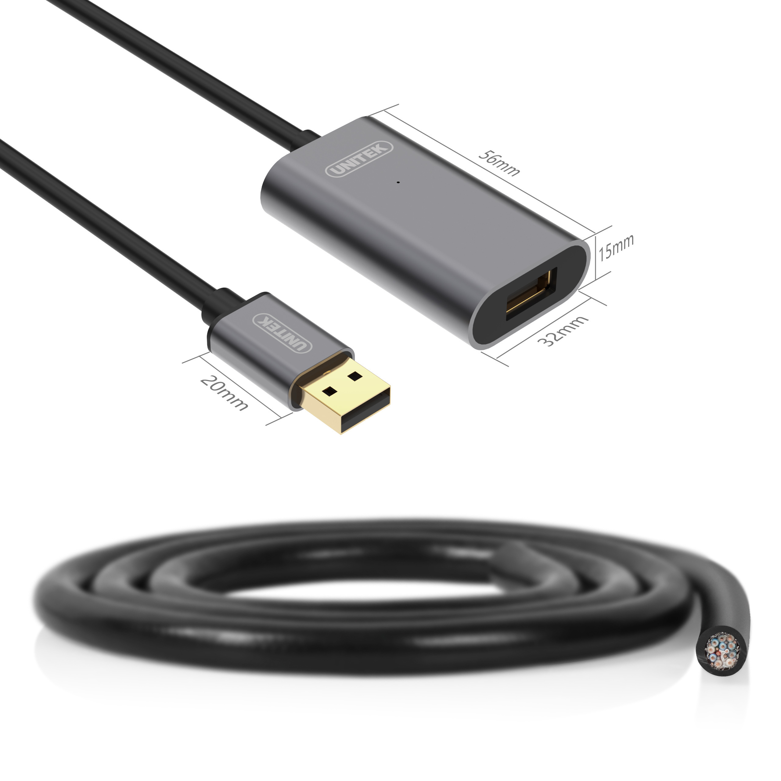 Unitek Wzmacniacz sygnału USB 2.0 10M Y-272