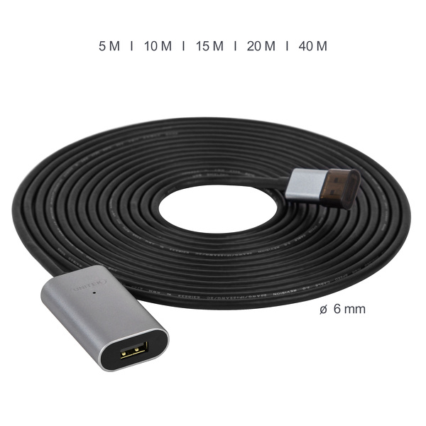 Zdjęcie produktu: Unitek Wzmacniacz sygnału USB 2.0 5M Y-271