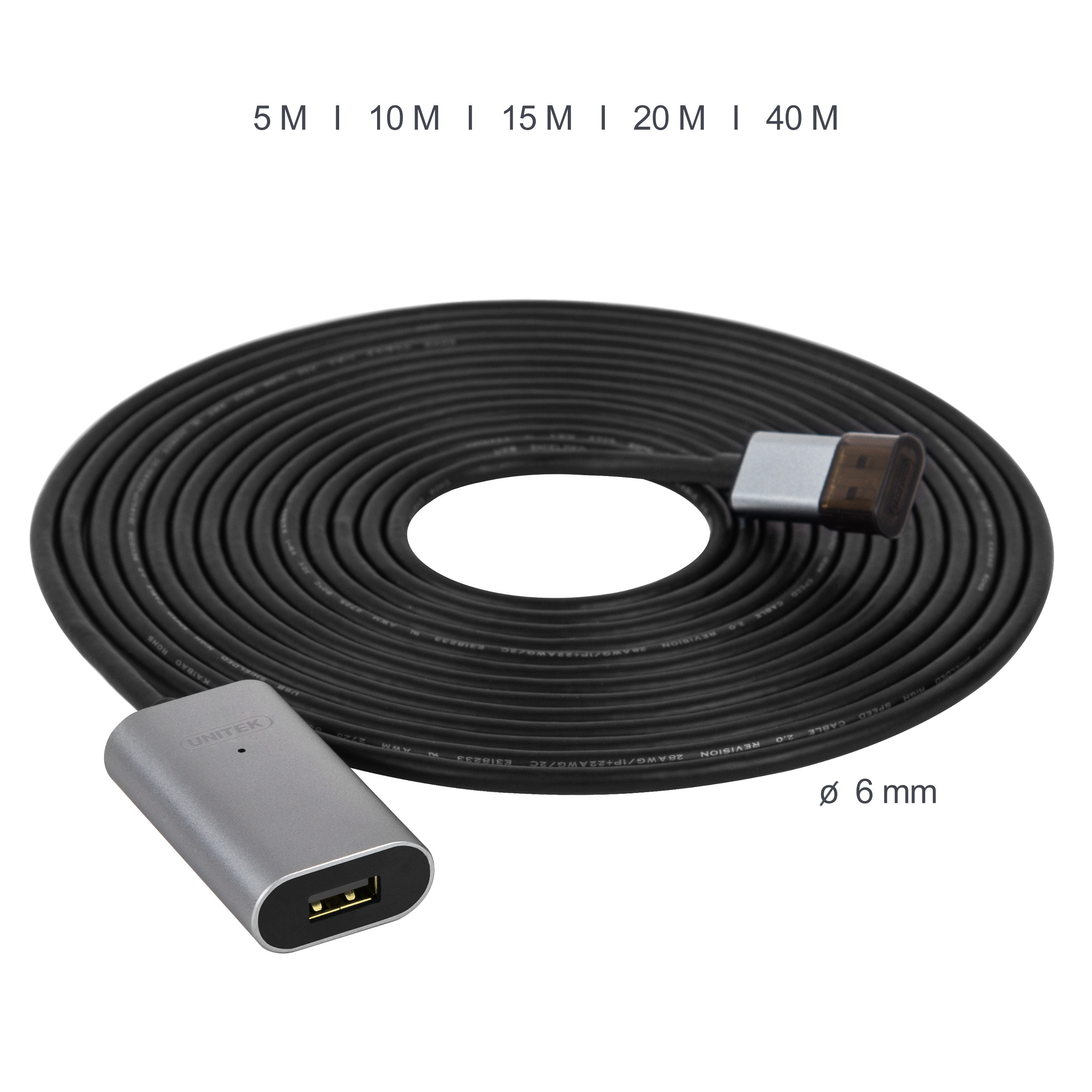 Unitek Wzmacniacz sygnału USB 2.0 5M Y-271