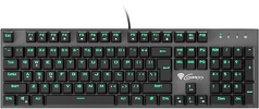 Miniatura zdjęcia: Klawiatura Mechaniczna Genesis Thor 300 US, zielone podświetlenie, Outemu Blue (NKG-0947)