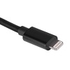 Miniatura zdjęcia: SilverStone CPU03G Jet Black, obustronny kabel USB-A do Lightning, certyfikat Apple MFi, czarny