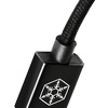 Miniatura zdjęcia: SilverStone CPU03G Jet Black, obustronny kabel USB-A do Lightning, certyfikat Apple MFi, czarny