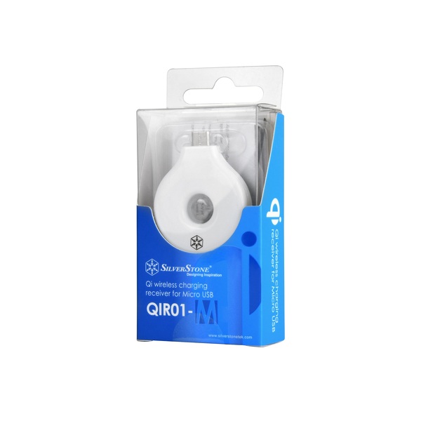Zdjęcie produktu: Silverstone QIR01W (SST-QIR01W-M) Bezprzewodowa ładowarka Qi Micro USB, biała