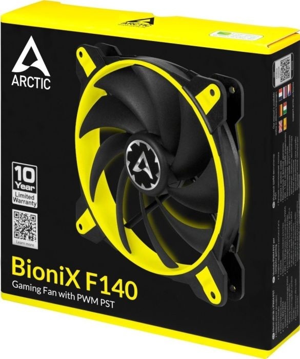 Wentylator Arctic BioniX F140 PWM PST Żółty 140mm Wentylator Arctic BioniX F140 PWM PST Żółty 140mm