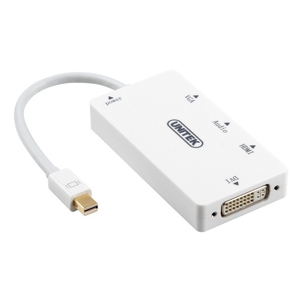 Unitek Adapter miniDisplayPort do HDMI/DVI/VGA + Audio (Y-6354)