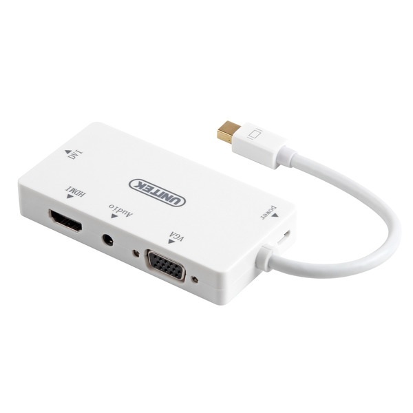 Unitek Adapter miniDisplayPort do HDMI/DVI/VGA + Audio (Y-6354)