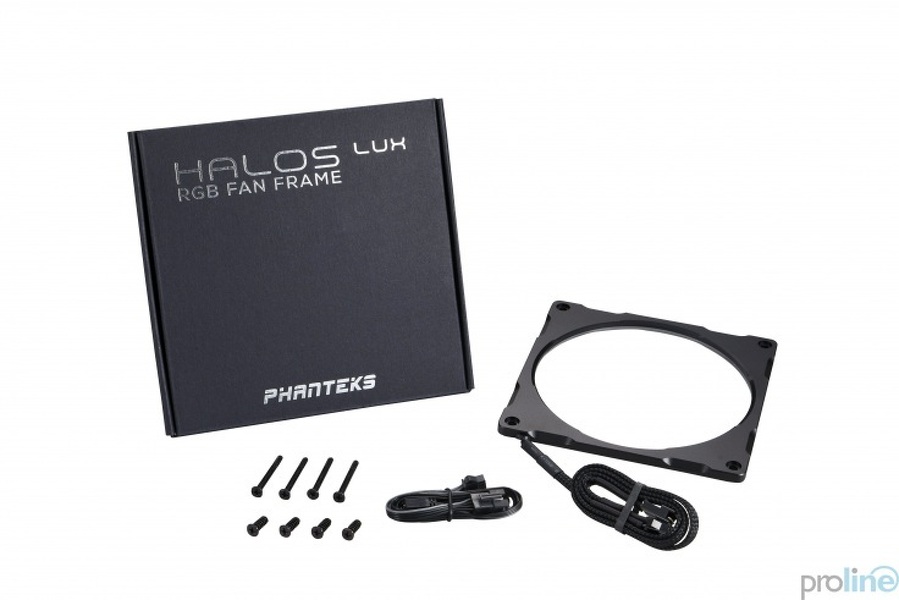 Zdjęcie produktu: Ramka Phanteks Halos Lux RGB Led Aluminiumiowa 120mm Czarna