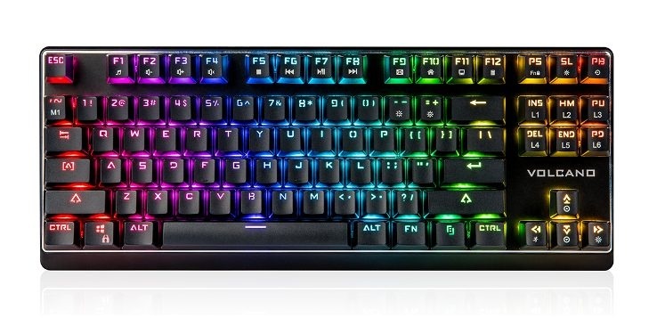 Klawiatura Modecom PRZEWODOWA MECHANICZNA Volcano Lanparty RGB (brązowe przełącznik) K-MC-LANPARTY-U-RGB-BROWN