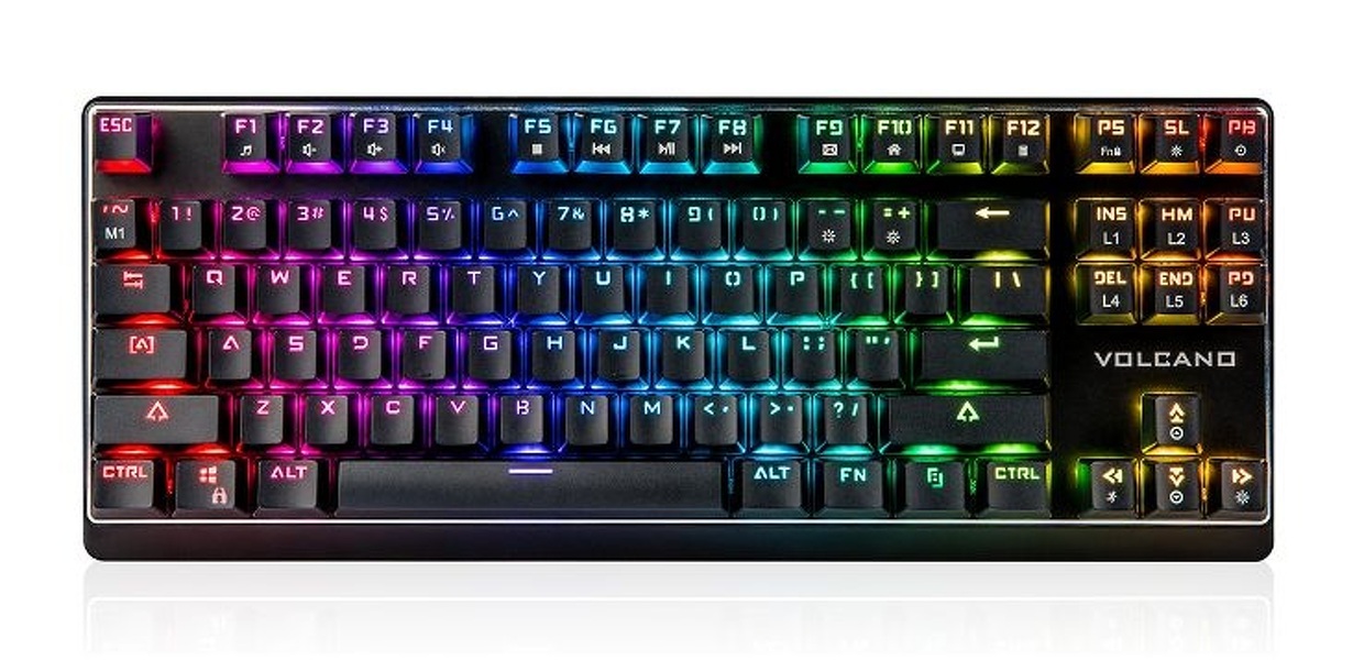 Zdjęcie produktu: Klawiatura Modecom PRZEWODOWA MECHANICZNA Volcano Lanparty RGB (brązowe przełącznik) K-MC-LANPARTY-U-RGB-BROWN