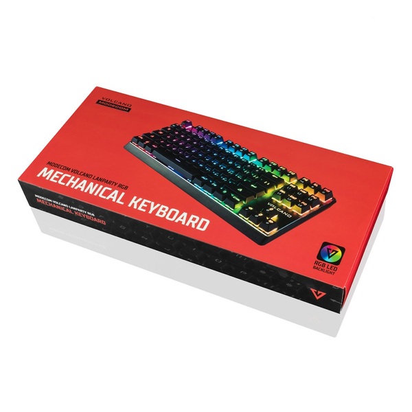 Zdjęcie produktu: Klawiatura Modecom PRZEWODOWA MECHANICZNA Volcano Lanparty RGB (brązowe przełącznik) K-MC-LANPARTY-U-RGB-BROWN