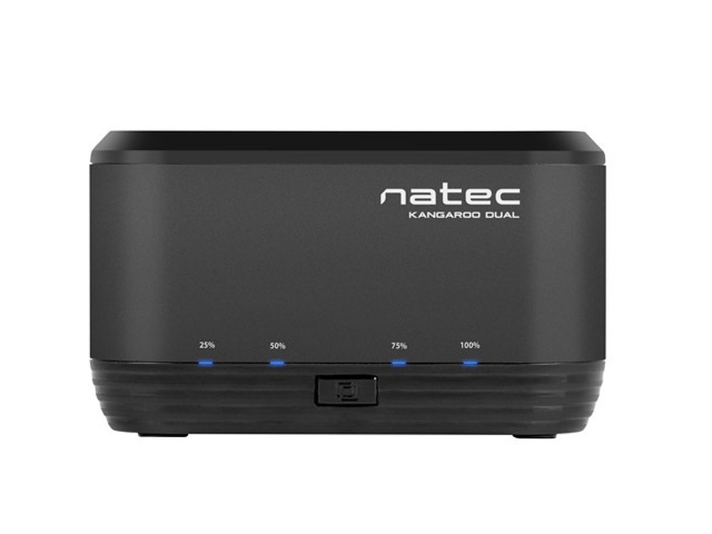 Zdjęcie produktu: Stacja dokująca Natec Kangaroo Dual 2.5"/3.5" SATA Black USB 3.0 z zasilaczem (NSD-0955)