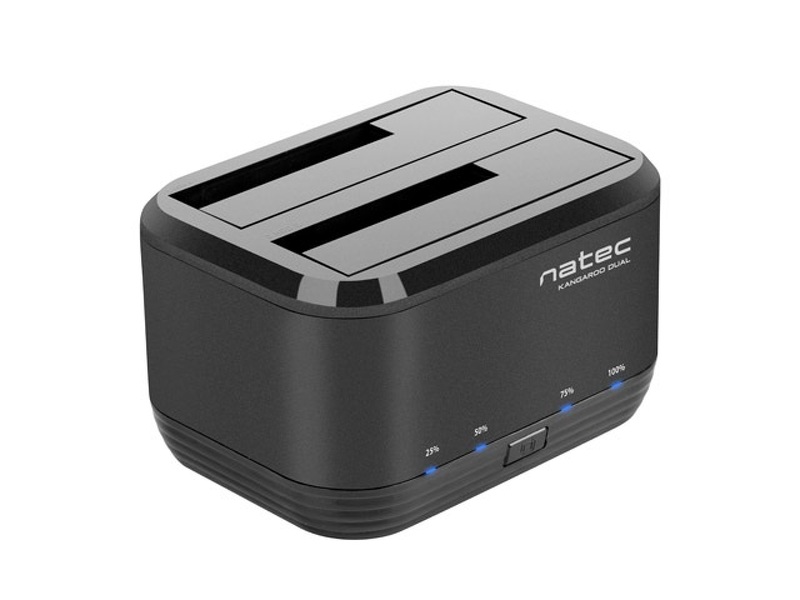Zdjęcie produktu: Stacja dokująca Natec Kangaroo Dual 2.5"/3.5" SATA Black USB 3.0 z zasilaczem (NSD-0955)