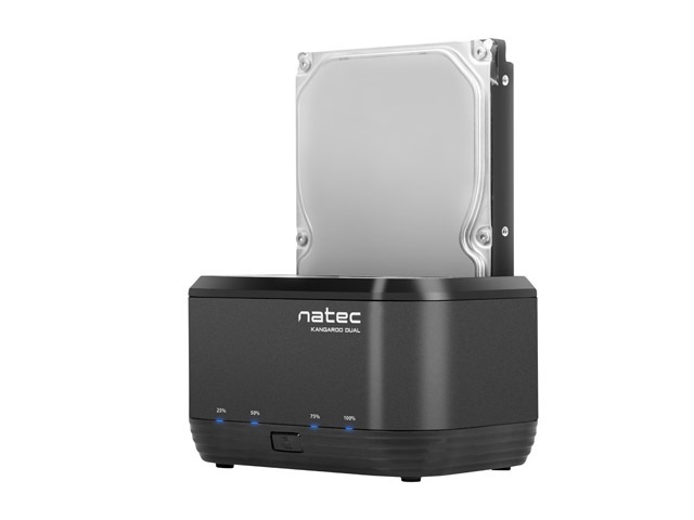 Stacja dokująca Natec Kangaroo Dual 2.5"/3.5" SATA Black USB 3.0 z zasilaczem (NSD-0955)