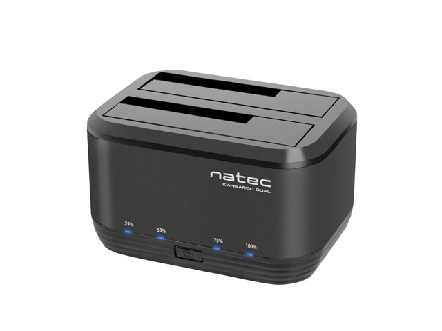 Stacja dokująca Natec Kangaroo Dual 2.5"/3.5" SATA Black USB 3.0 z zasilaczem (NSD-0955)