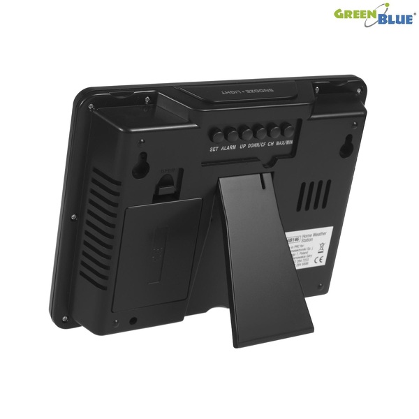 Zdjęcie produktu: Stacja pogody GreenBlue GB146B black bezprzewodowa IN/OUT fazy księżyca